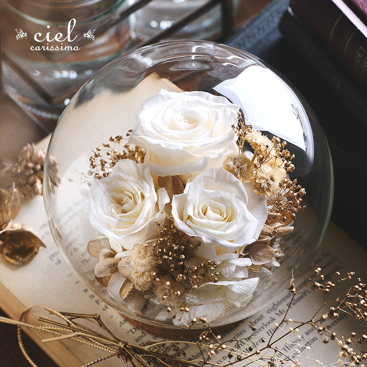 楽天市場】プリザーブドフラワー ガラスケース（プリザーブドフラワー