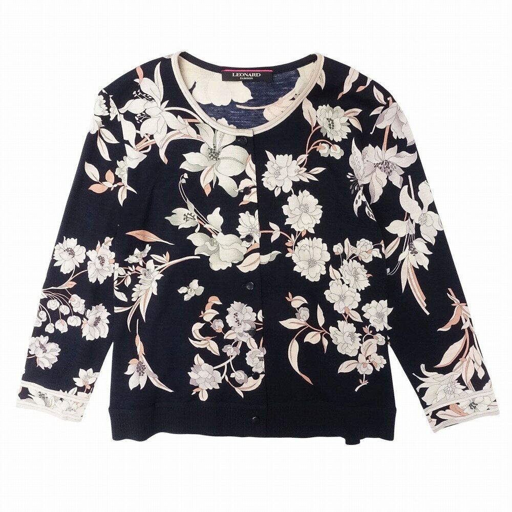 タグ付き新品☆LEONARD レオナール ミニワンピース チュニック 半袖 40