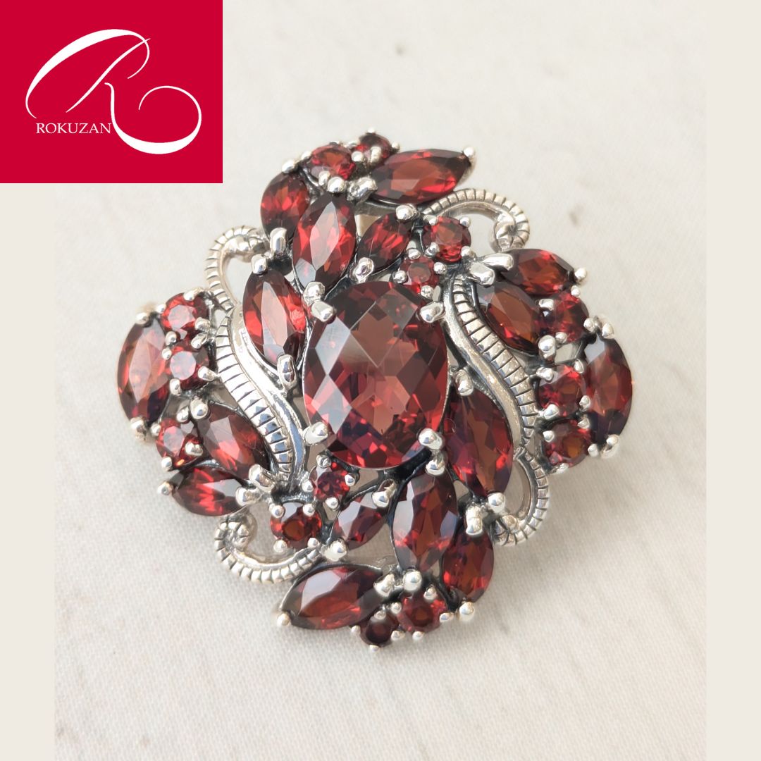 楽天市場】碌山 ガーネット（ブローチ｜レディースジュエリー