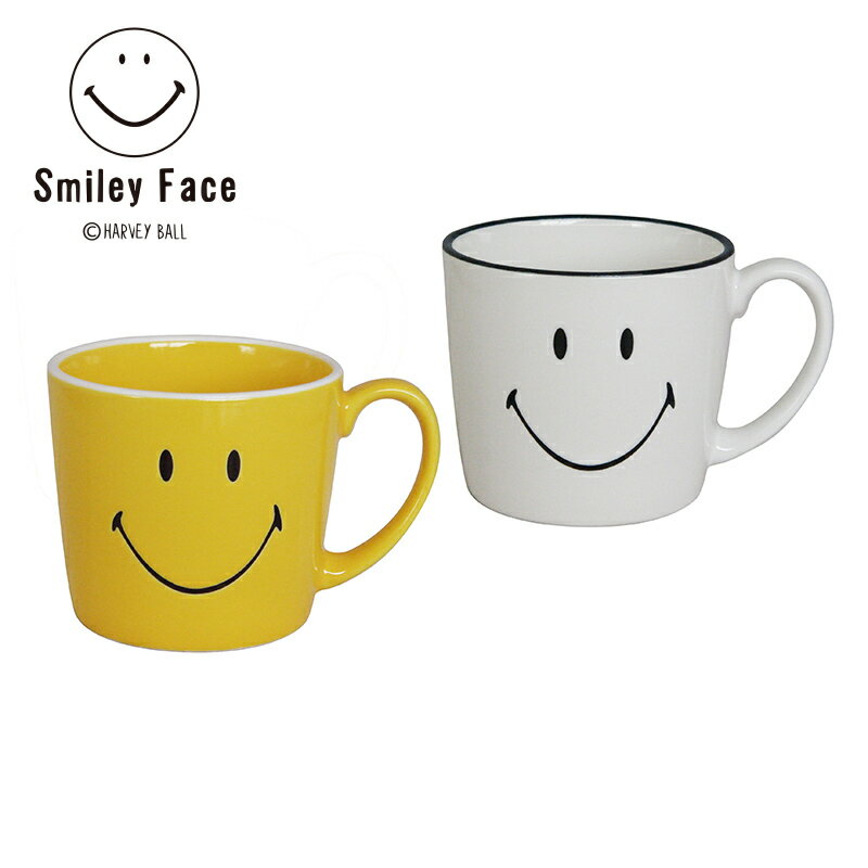 Smile スマイル マグカップセット（ホワイト＆イエロー） 08009