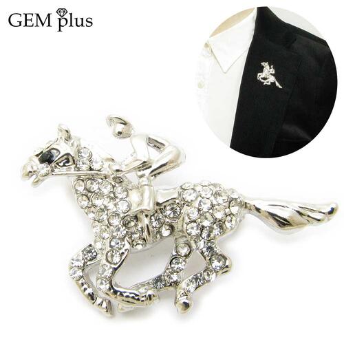 楽天市場】馬（種類（宝石）ラインストーン）（ブローチ｜レディース