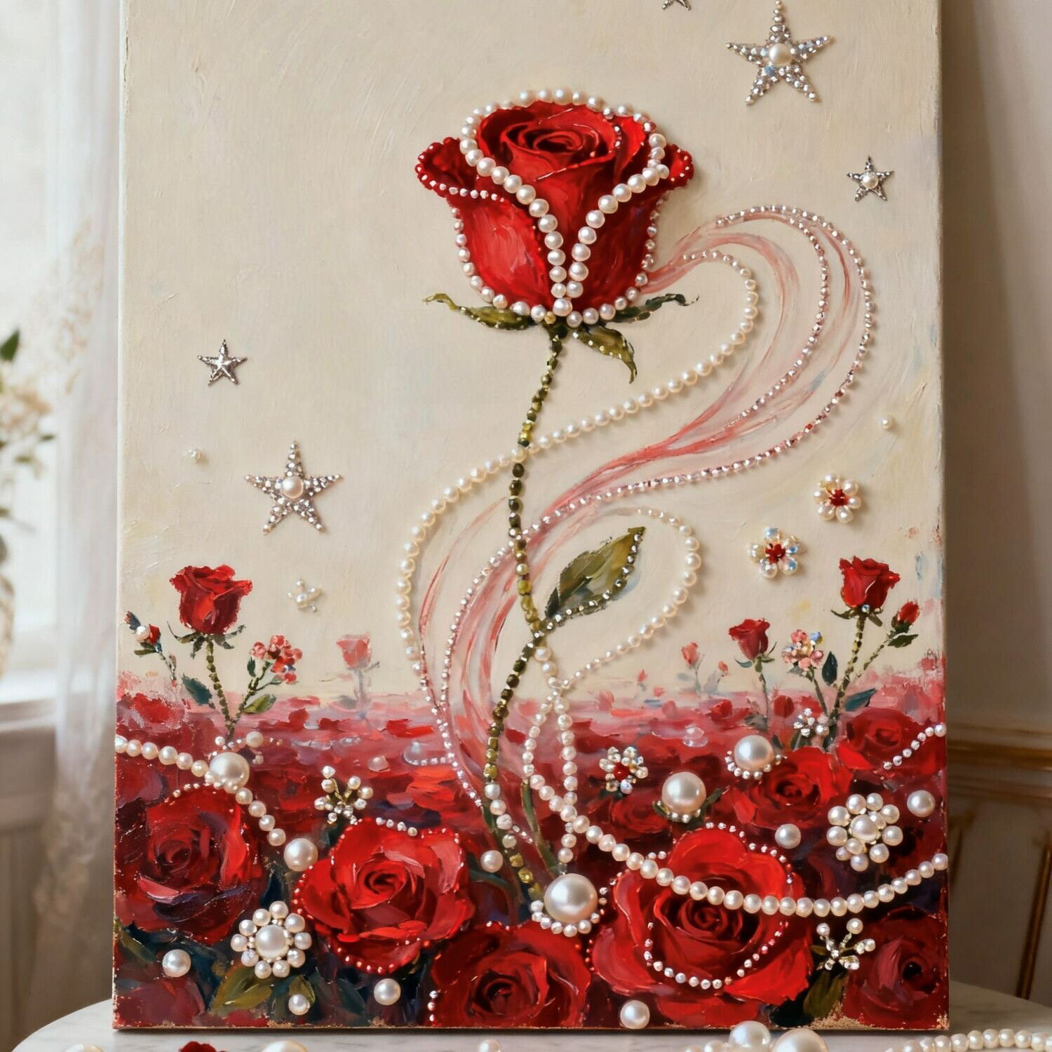 楽天市場】ダイヤモンドアート 薔薇の通販