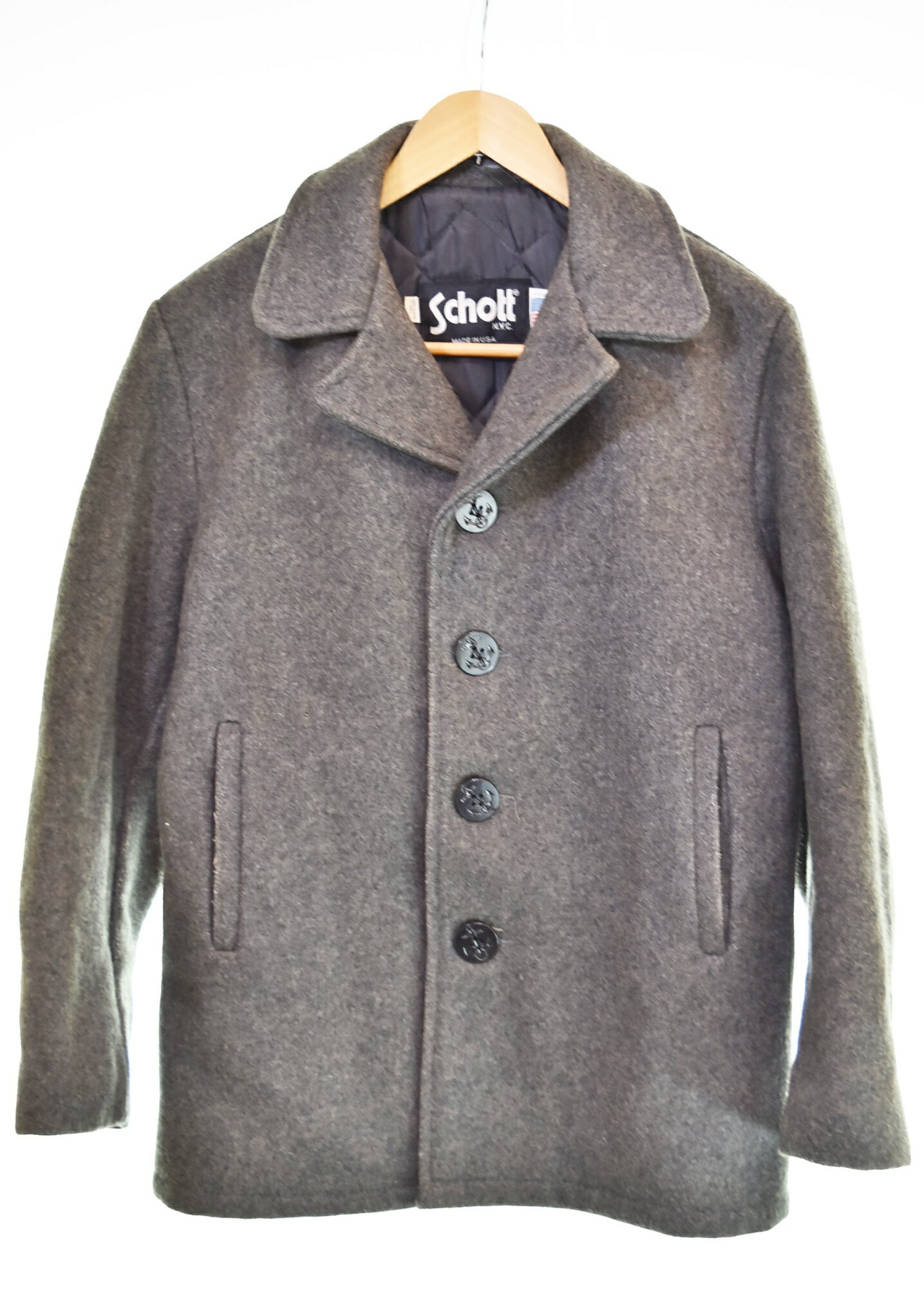 楽天市場】schott ピーコート グレーの通販