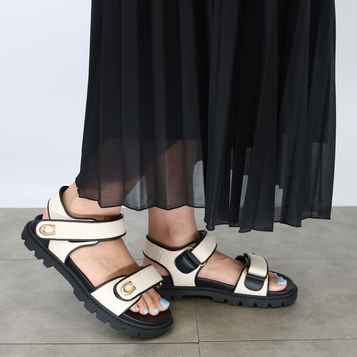 楽天市場】サンダル（ブランドコーチ）（ストラップ｜サンダル