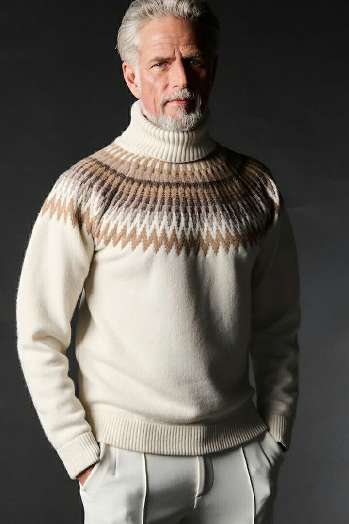 1piu1uguale3 ZIGZAG TURTLE タートルネックニット 1PIU1UGUALE3 RELAX