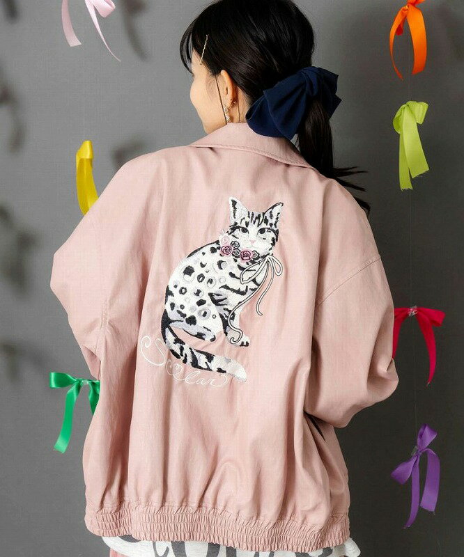 楽天市場】ねこ 刺繍 ブルゾンの通販