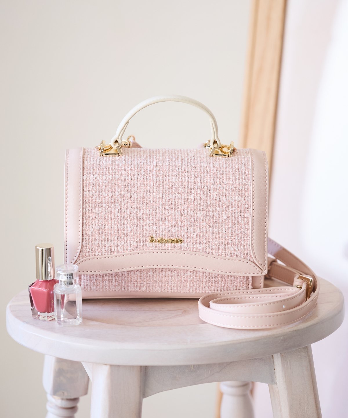 楽天市場】ツイード（カラーピンク）（ショルダーバッグ