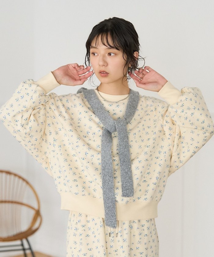 楽天市場】小花柄（スウェット・トレーナー｜トップス）：レディース