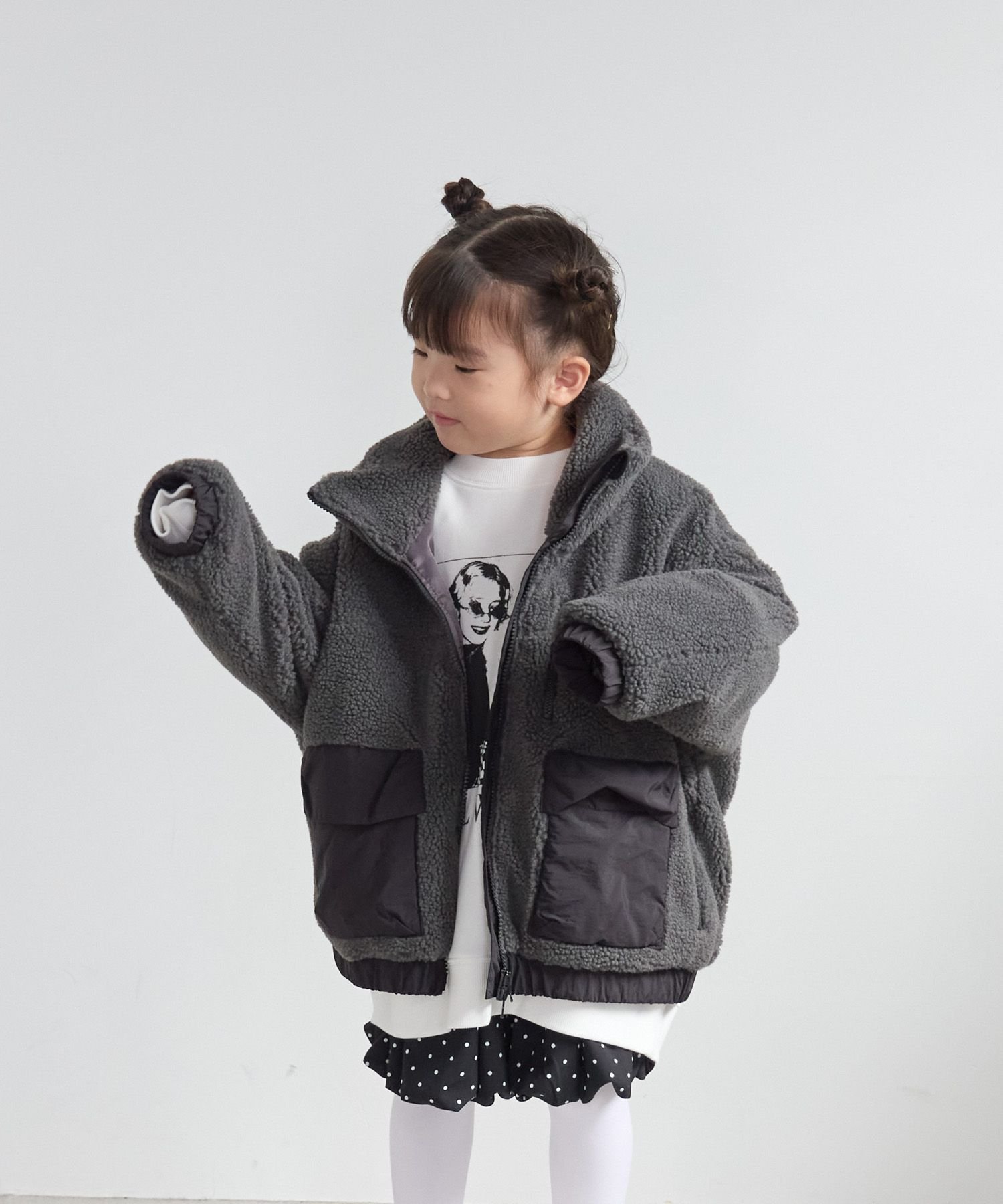 楽天市場】ボア ブルゾン（キッズ・ベビー・マタニティ）の通販