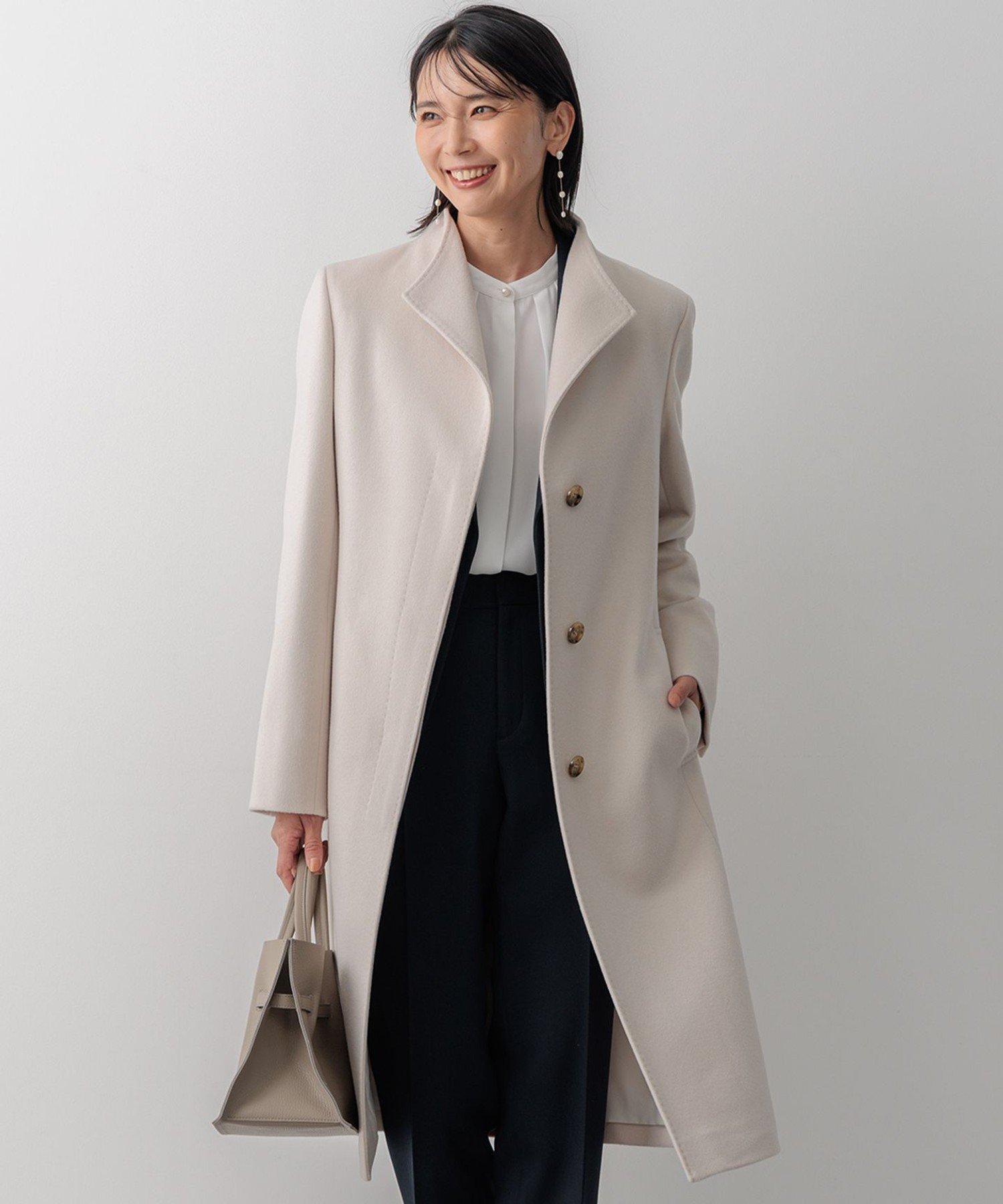 楽天市場】23区 ウールアンゴラビーバー スタンドカラーコートの通販