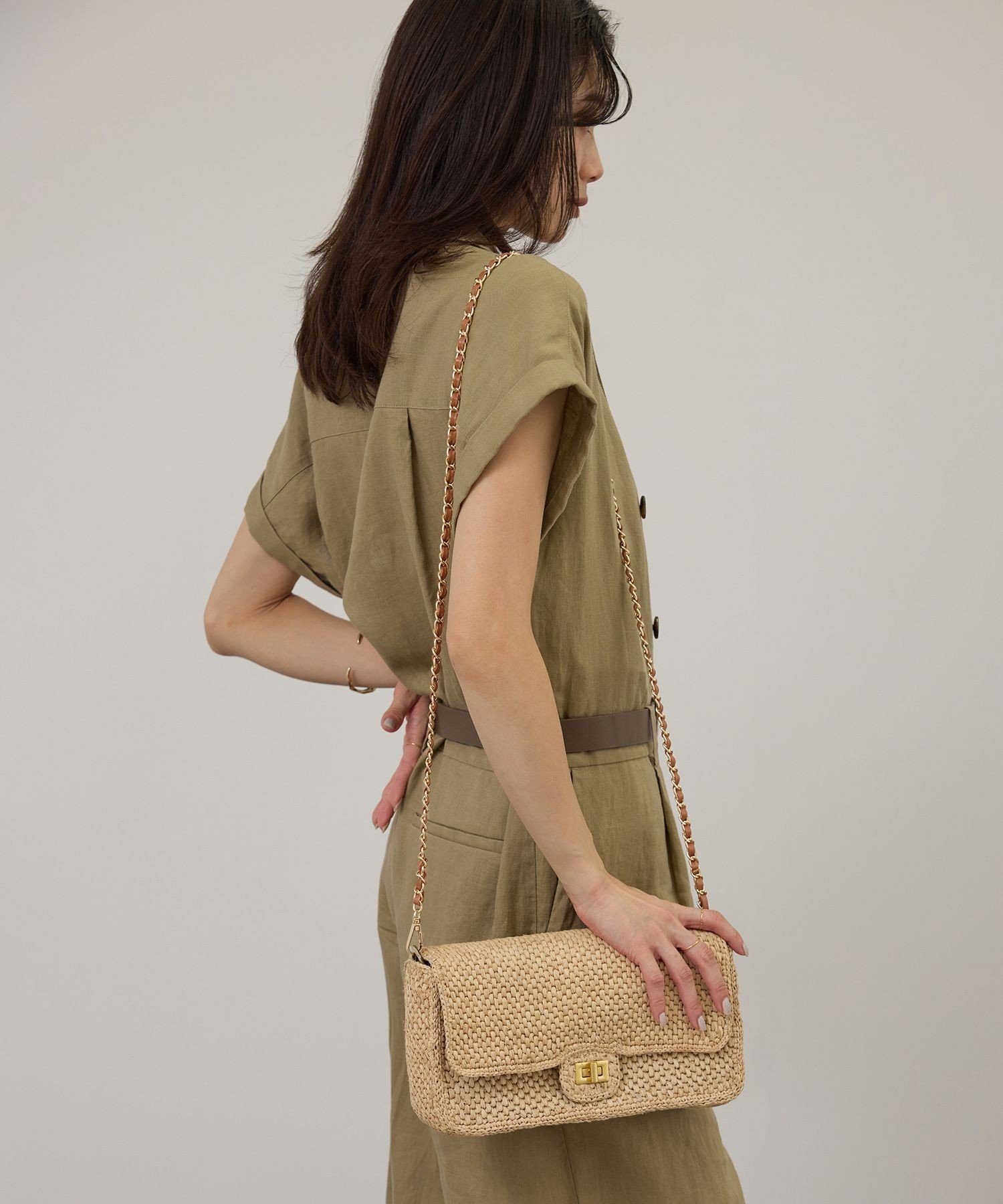 アパルトモン購入 アーポワンウテセ 24SS ラフィアバッグ アパルトモン