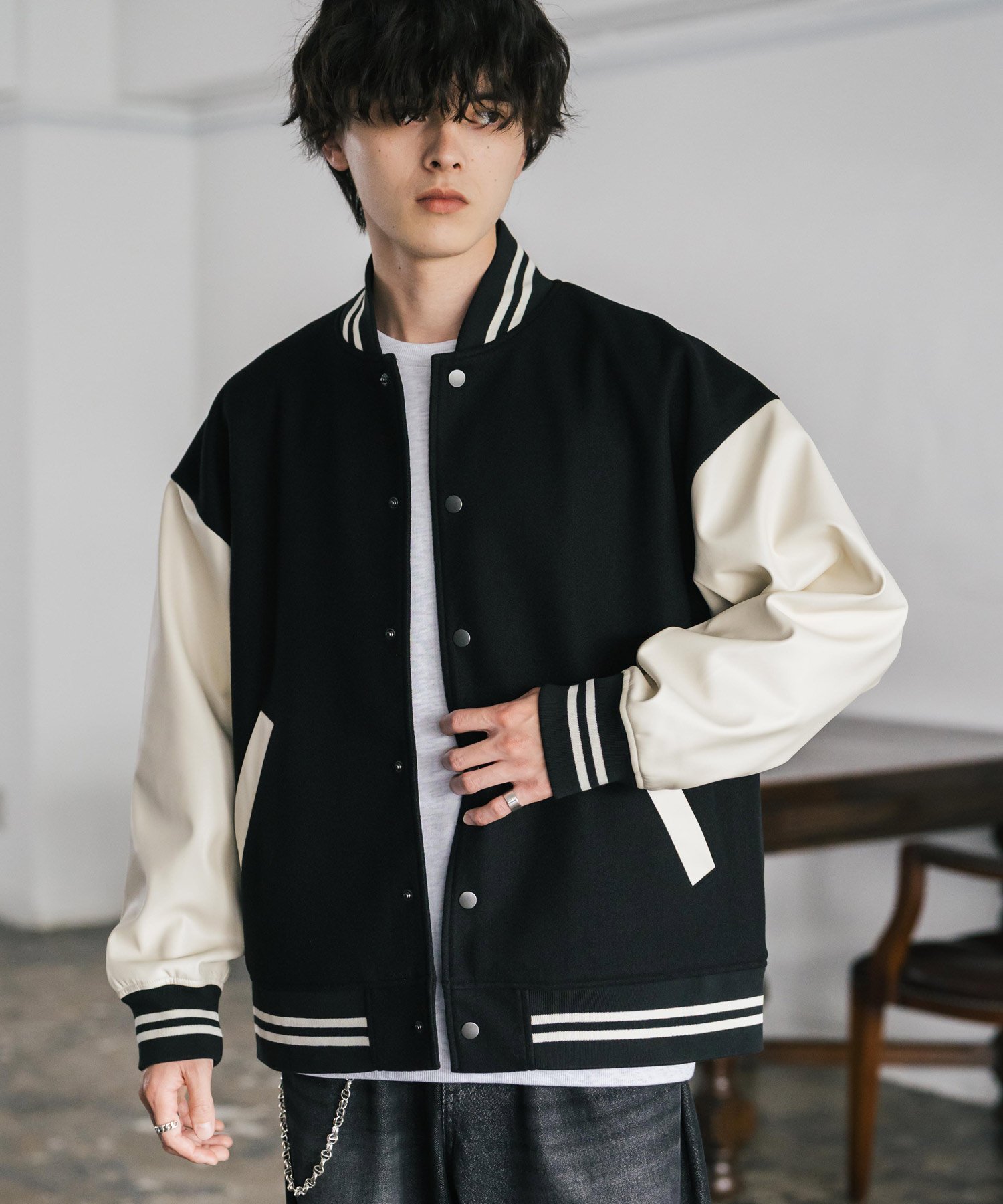 楽天市場】スタジャン ネイビー（メンズファッション）の通販