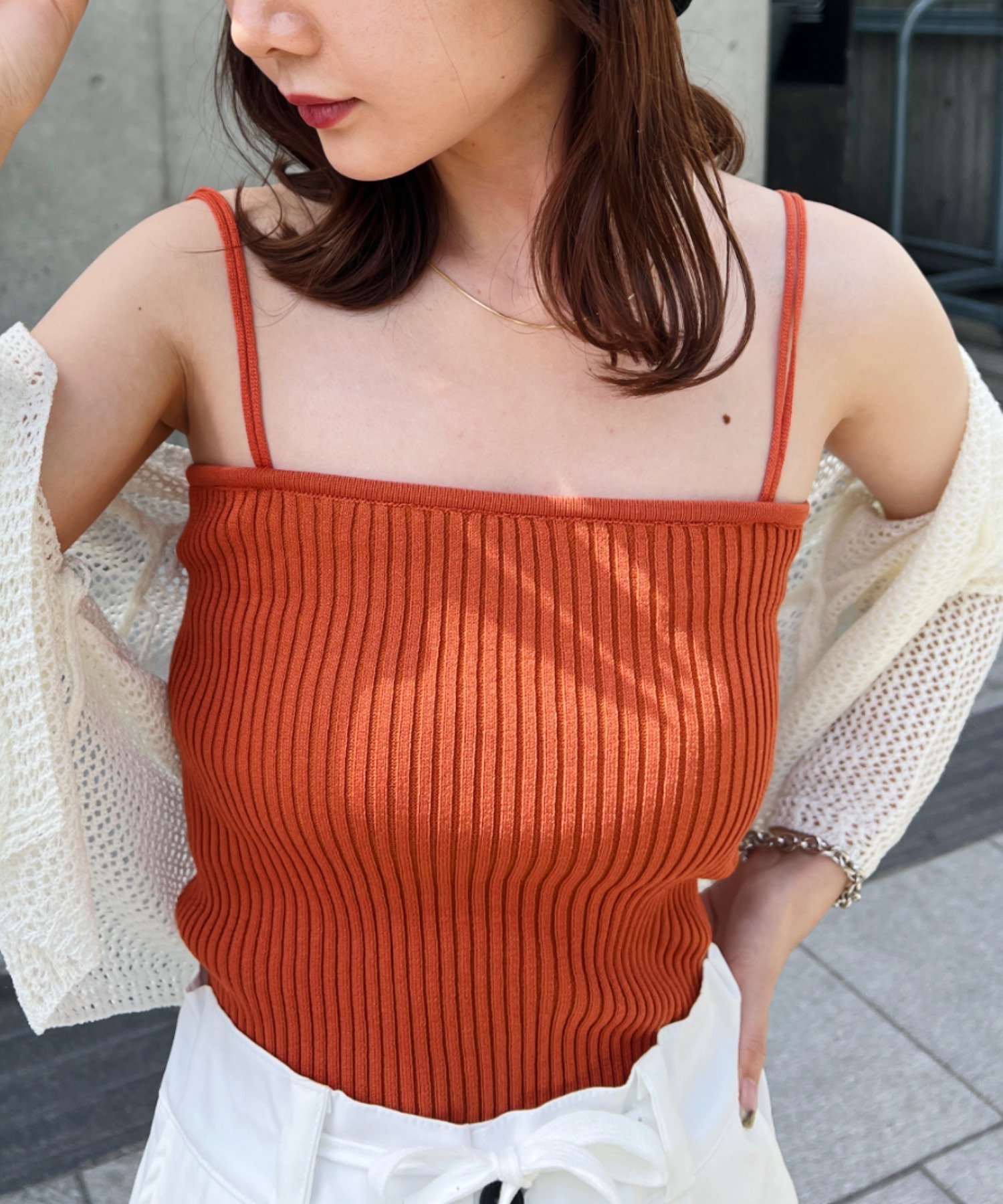 楽天市場】キャミソール（カラーオレンジ）（キャミソール｜トップス