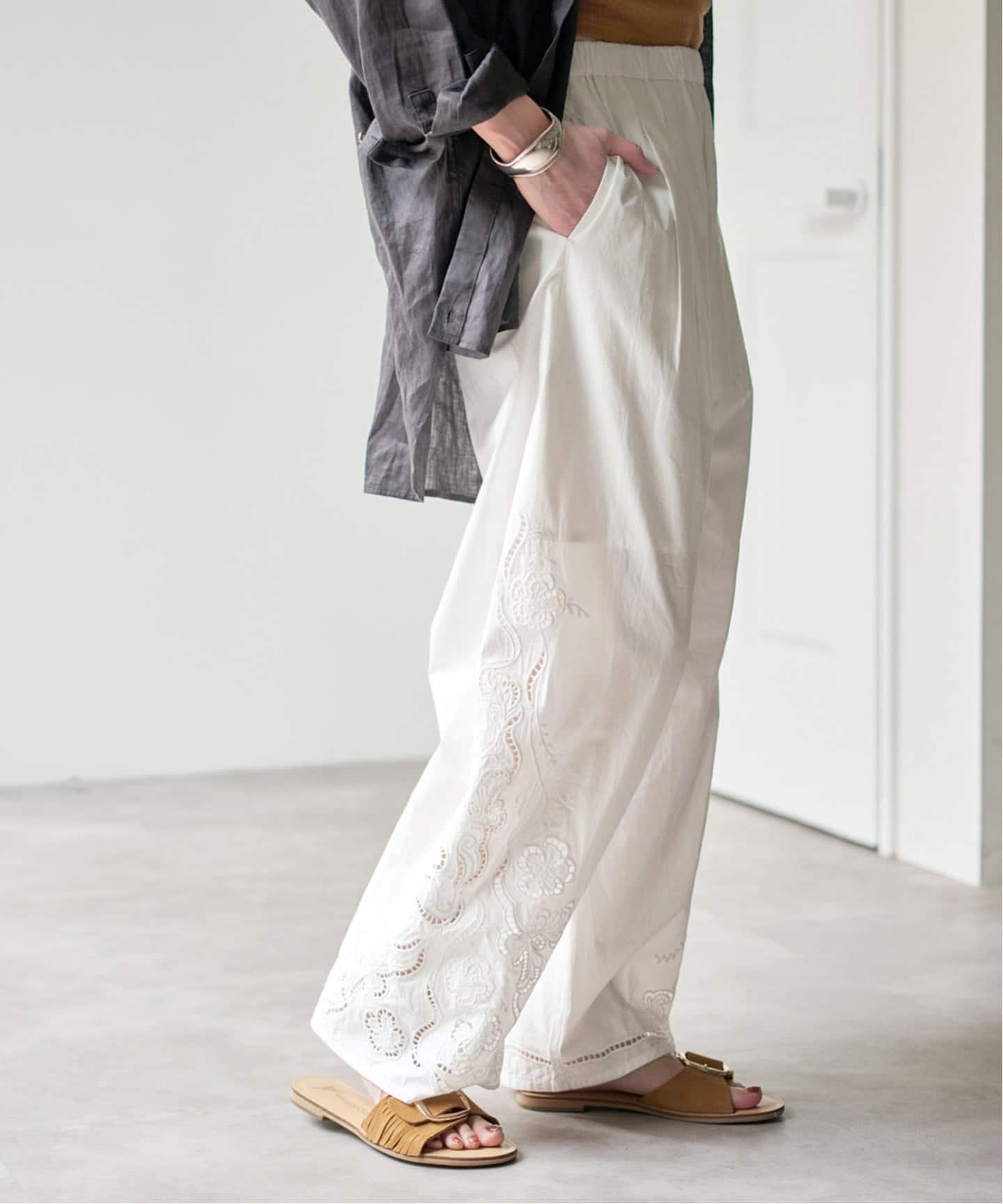 楽天市場】カットワーク（パンツ｜ボトムス）：レディースファッション