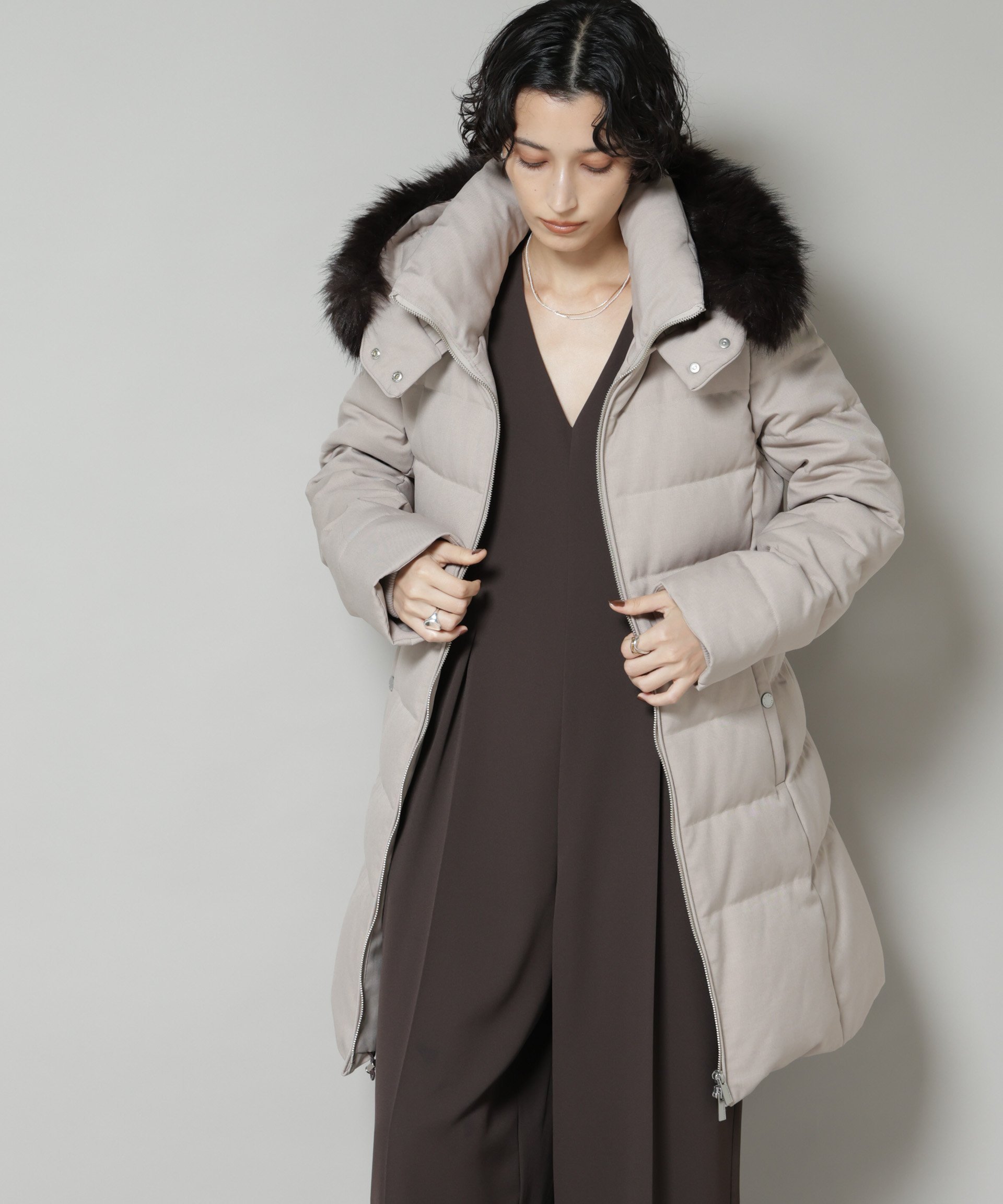 楽天市場】ナノユニバース 西川 ダウン レディース（カラーグレー）の通販