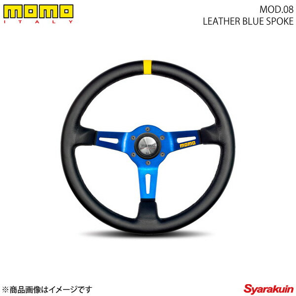 s*r様 momo ステアリング M-59 350mm 黒/青 s*r様 momo ステアリング M