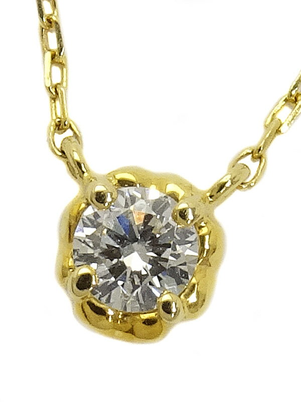 AHKAH】アーカー『K18YG ティア ネックレス 1Pダイヤモンド』1週間保証