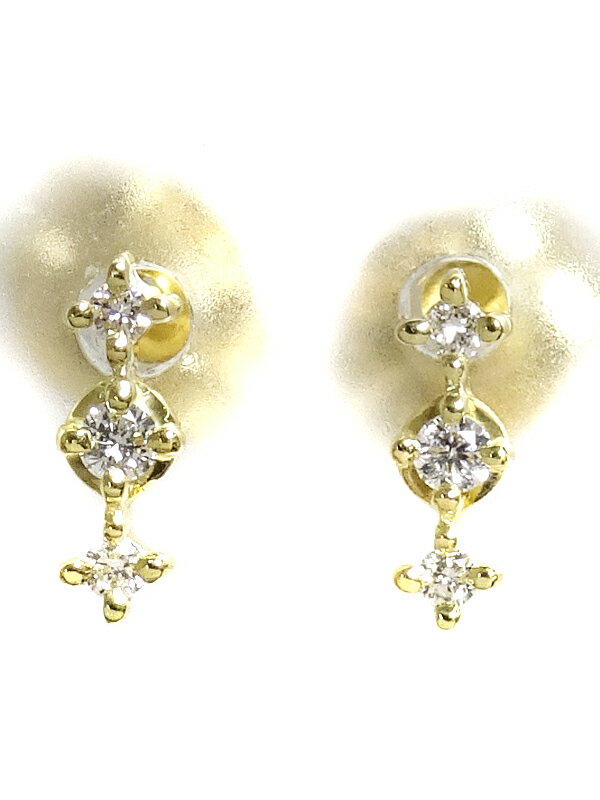AHKAH】アーカー『K18YG シェリー ピアス ダイヤモンド0.01ct 0.01ct