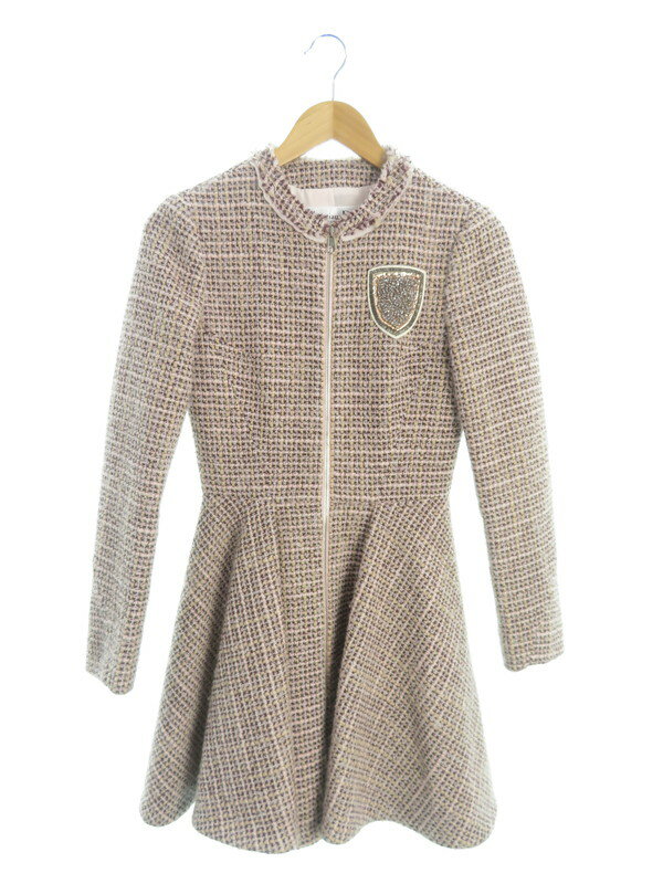 Christian Dior】クリスチャンディオール『ビーズ付 ジップアップ