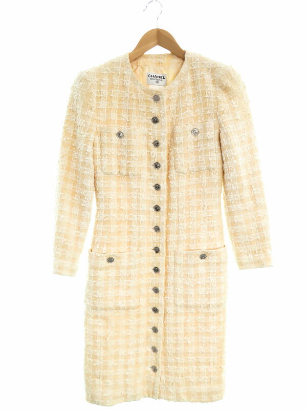 CHANEL】シャネル『ツイード ワンピース size40』P06367V04653 96P