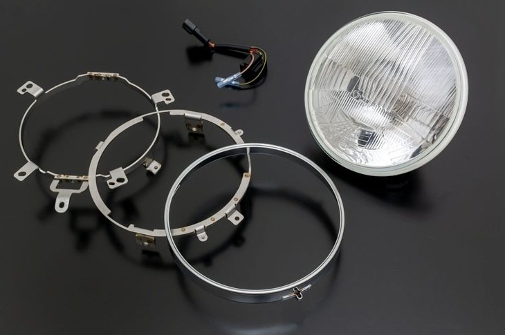 楽天市場】ヘッドライト シビエ 180φ リム付きの通販