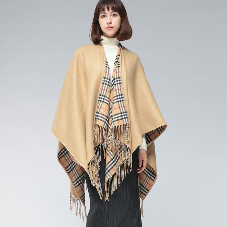 アツロウタヤマ ウールポンチョ ウールコート ベージュ 着用感のない美