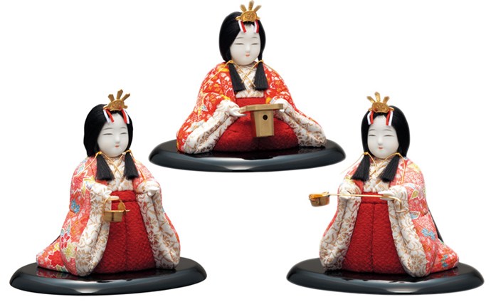 雛人形 コンパクト 一秀 ひな人形 木目込人形飾り 官女単品 木村一秀作