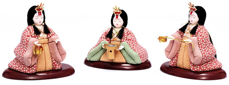 雛人形 コンパクト 一秀 ひな人形 木目込人形飾り 官女単品 木村一秀作