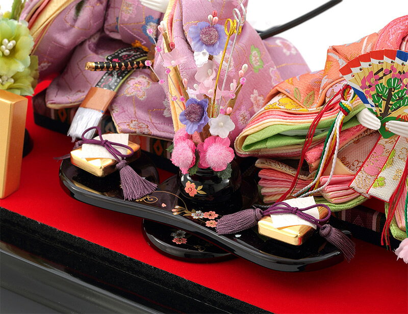 雛人形 コンパクト ひな人形 雛 ケース飾り 親王飾り 清玉作 小芥子