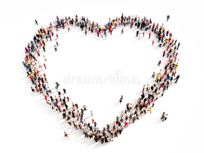 Group People Shape Human Heart Stock Illustrations – 4,114 Group