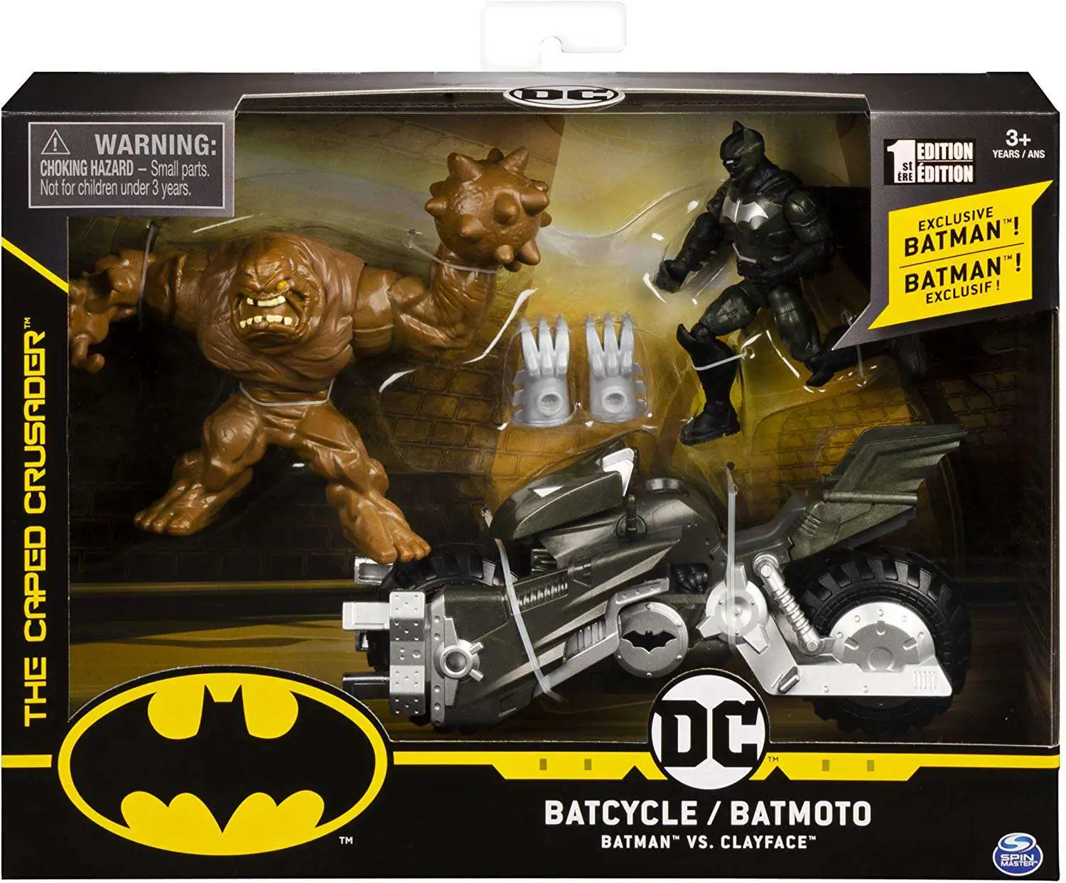 DC Batman The Caped Crusader Batcycle 4 Action Figure Set Batman