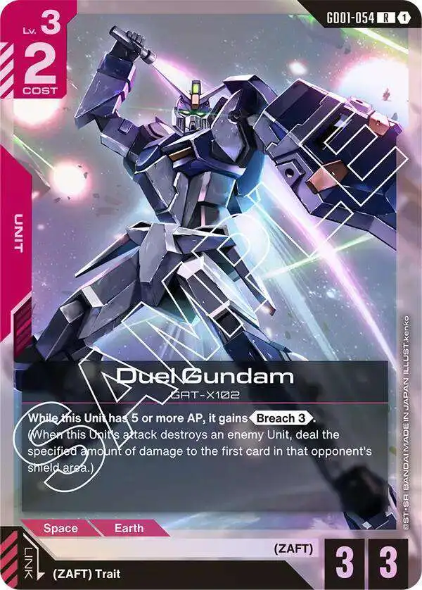 Gundam Trading Card Game Newtype Rising Single Card Rare Duel