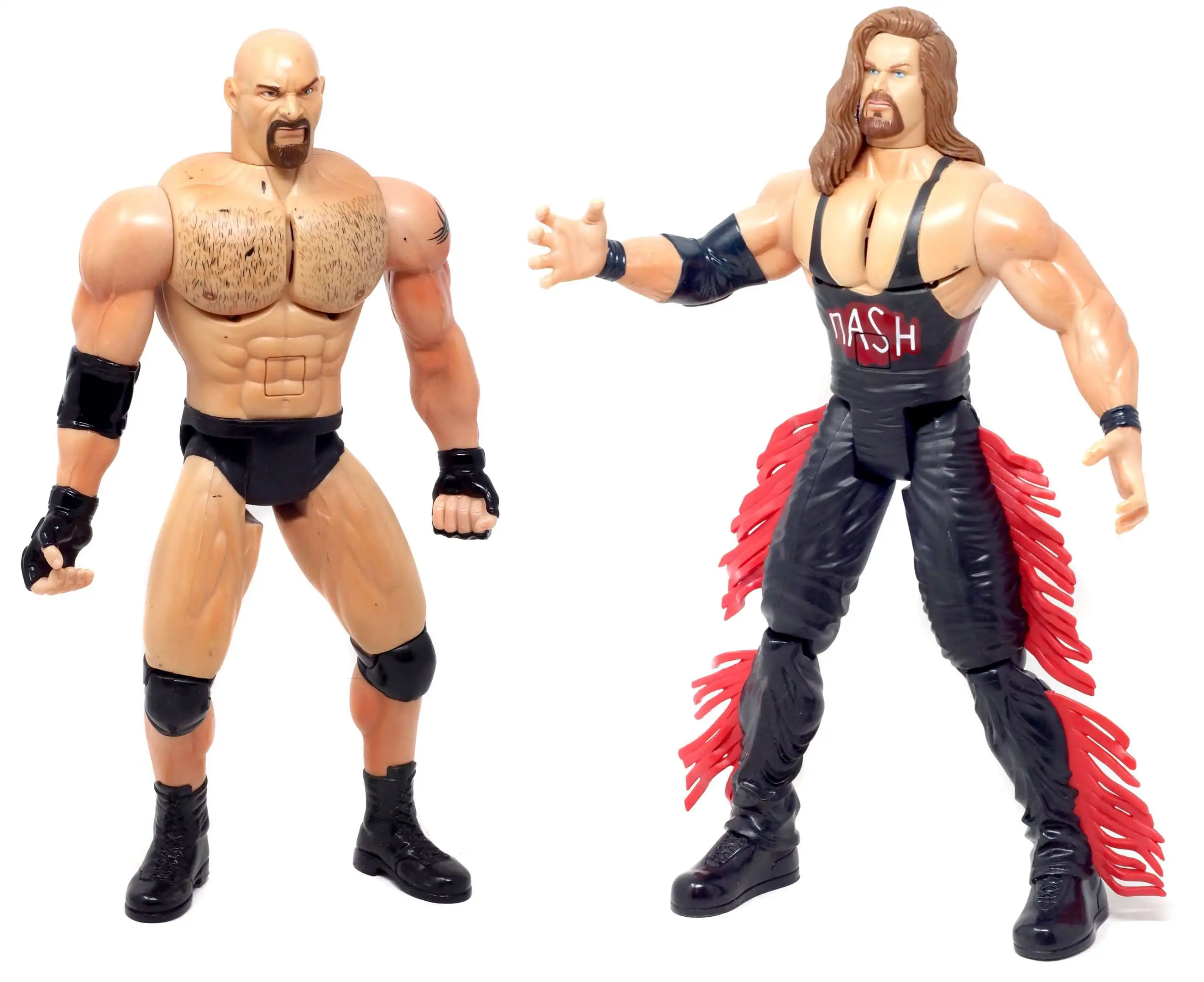 WCW Tuff Talkin Wrestlers Goldberg Kevin Nash Action Figure 2-Pack