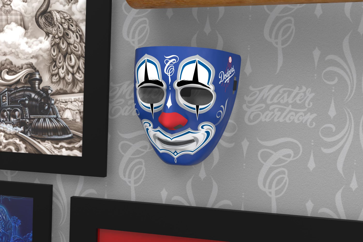 MLB® Mister Cartoon Clown Mask - Stadium Edition - Los Angeles Dodgers