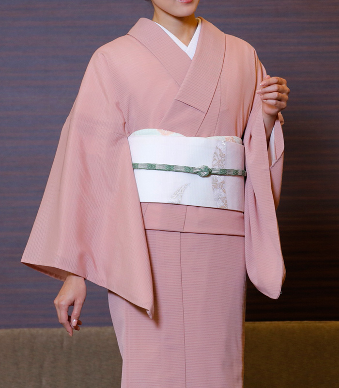 反物】東レ シルック 絽ちりめん色無地（ピンク系） 0003-00701-F-T