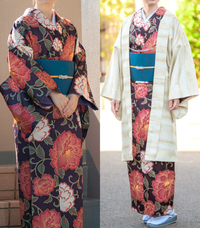 お仕立済み・袷】ヒロミチナカノ 洗える着物（M・L） AK02 洗える小紋