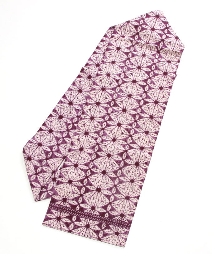 草紫堂謹製 南部紫根染 綿九寸名古屋帯 | 特選きものコレクション