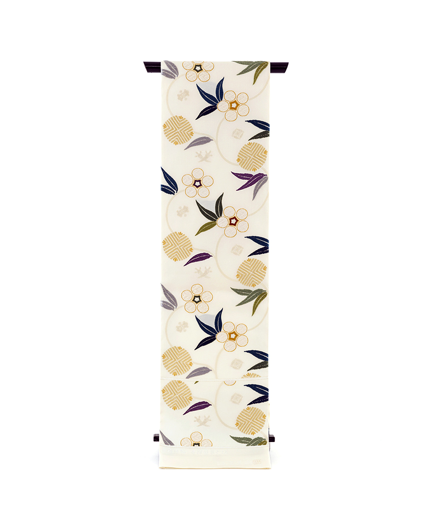 西陣 織文意匠 鈴木製 袋帯地 「吉祥笹蔓文様」 未仕立て品 | 特選