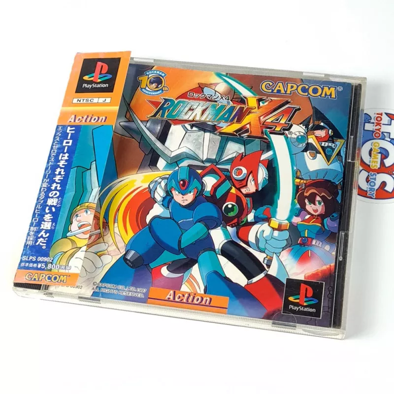 Rockman X4 +SpinCard MegaMan PS1 Japan Game Playstation 1 Capcom