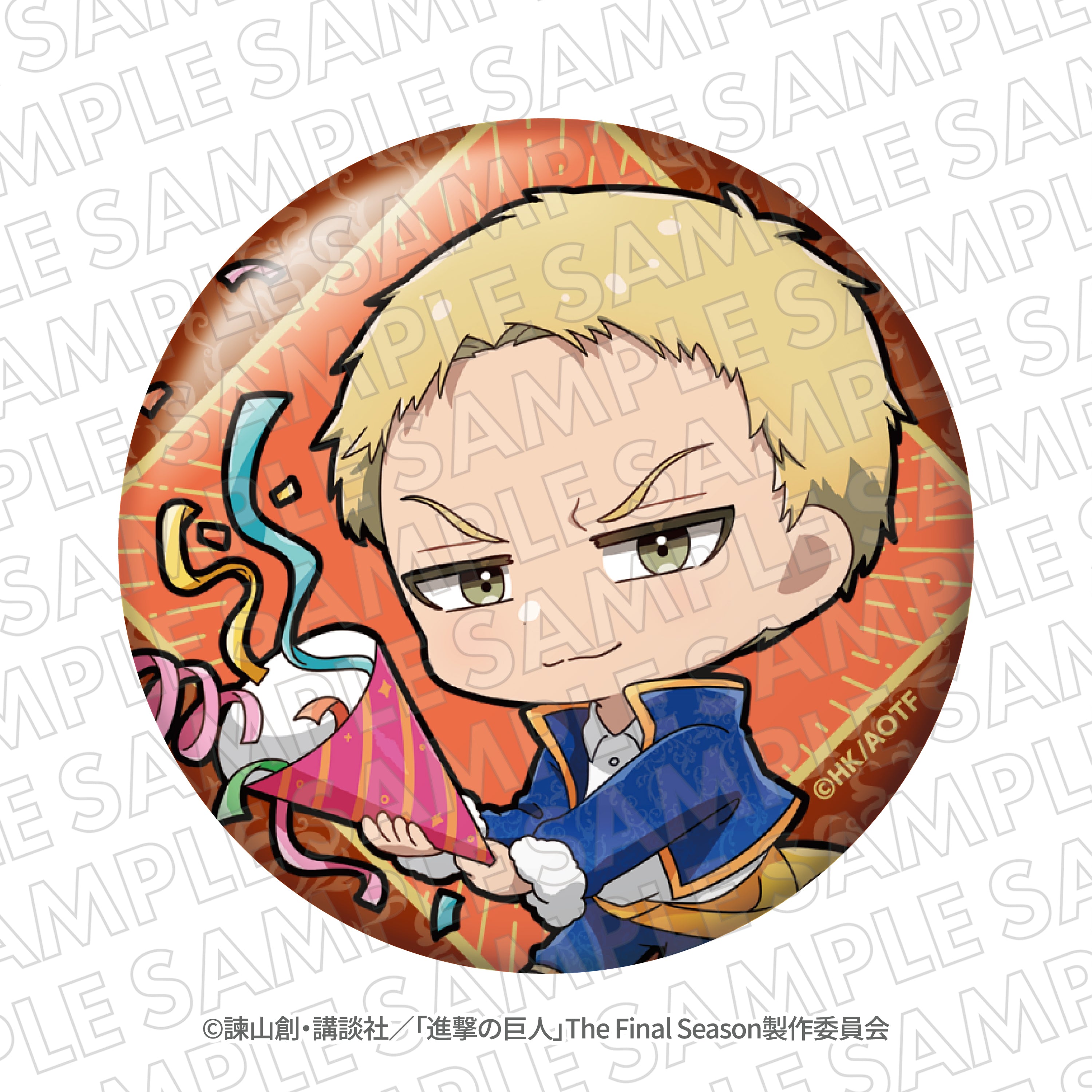 進撃の巨人』エスクリコラボ第三弾 ミニキャラホログラム缶バッジA