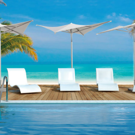 人間工学に基づくモダンデザイン業務用ビーチパラソル「VL2020」2m x