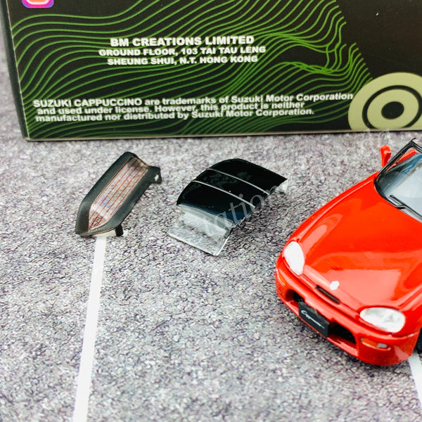BM CREATIONS JUNIOR 1/64 SUZUKI CAPPUCCINO Red RHD with Extra