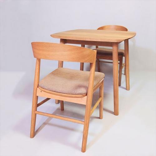 ウニコ【UNICO】SOLK(ソルク)ダイニングテーブルW800・チェア×2セット