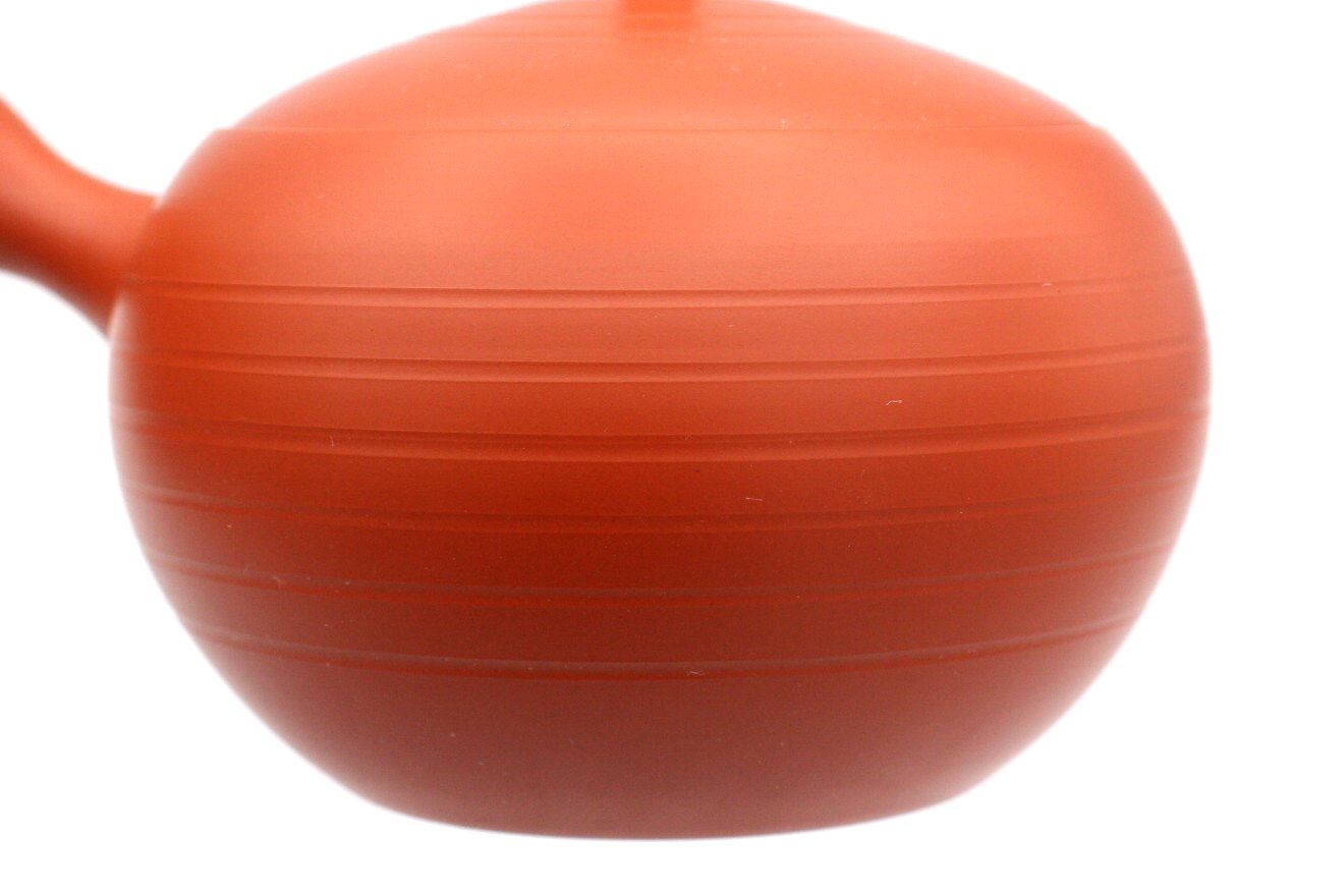 北龍窯 朱泥平丸千段急須 セラメッシュ（陶製茶こし）hokuryu037