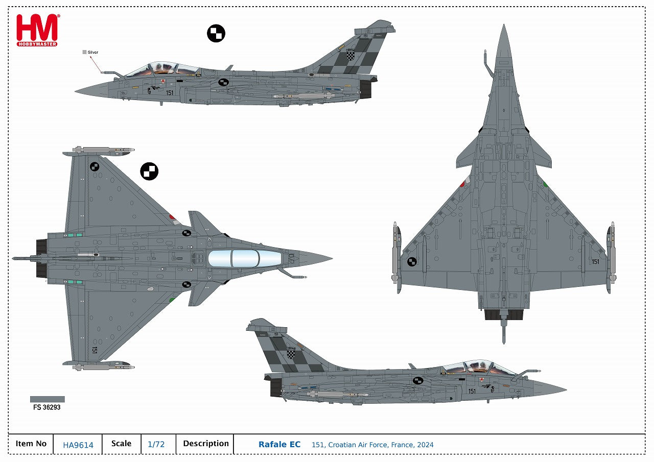 Hobby Master 【限定品】ラファールEC クロアチア空軍 2024年 ※GBU-12