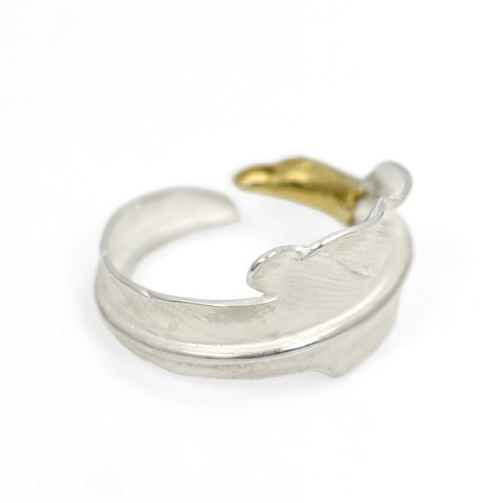 ラリースミス (LARRY SMITH) 18K EAGLE HEAD KAZEKIRI RING RUBY