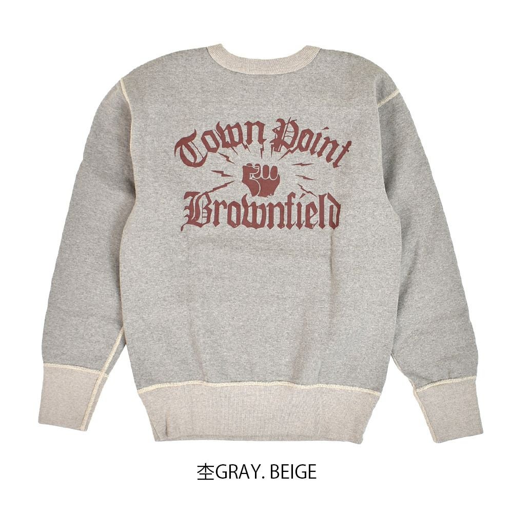 デラックスウエア (DELUXEWARE) TOWN POINT 長袖プリントトレーナー