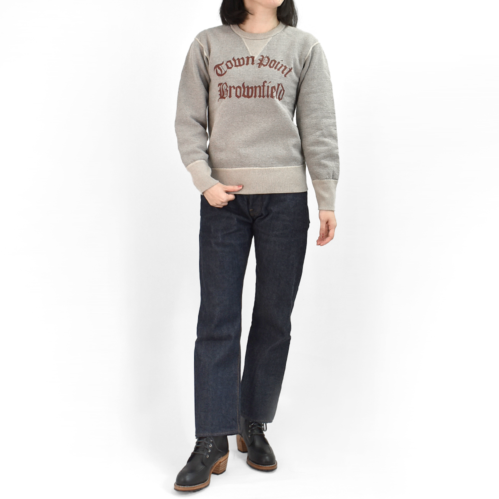 デラックスウエア (DELUXEWARE) TOWN POINT 長袖プリントトレーナー