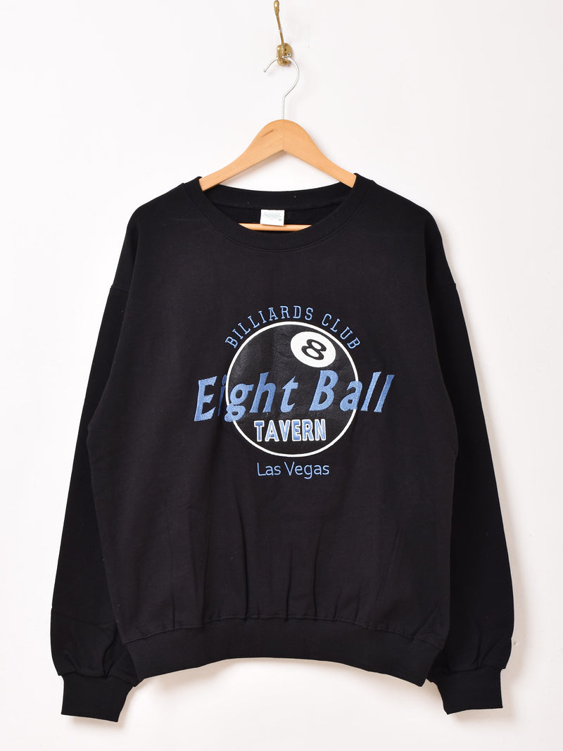 2色展開】Backers ロゴ刺繍 スウェットシャツ「Eight Ball」 – 古着屋