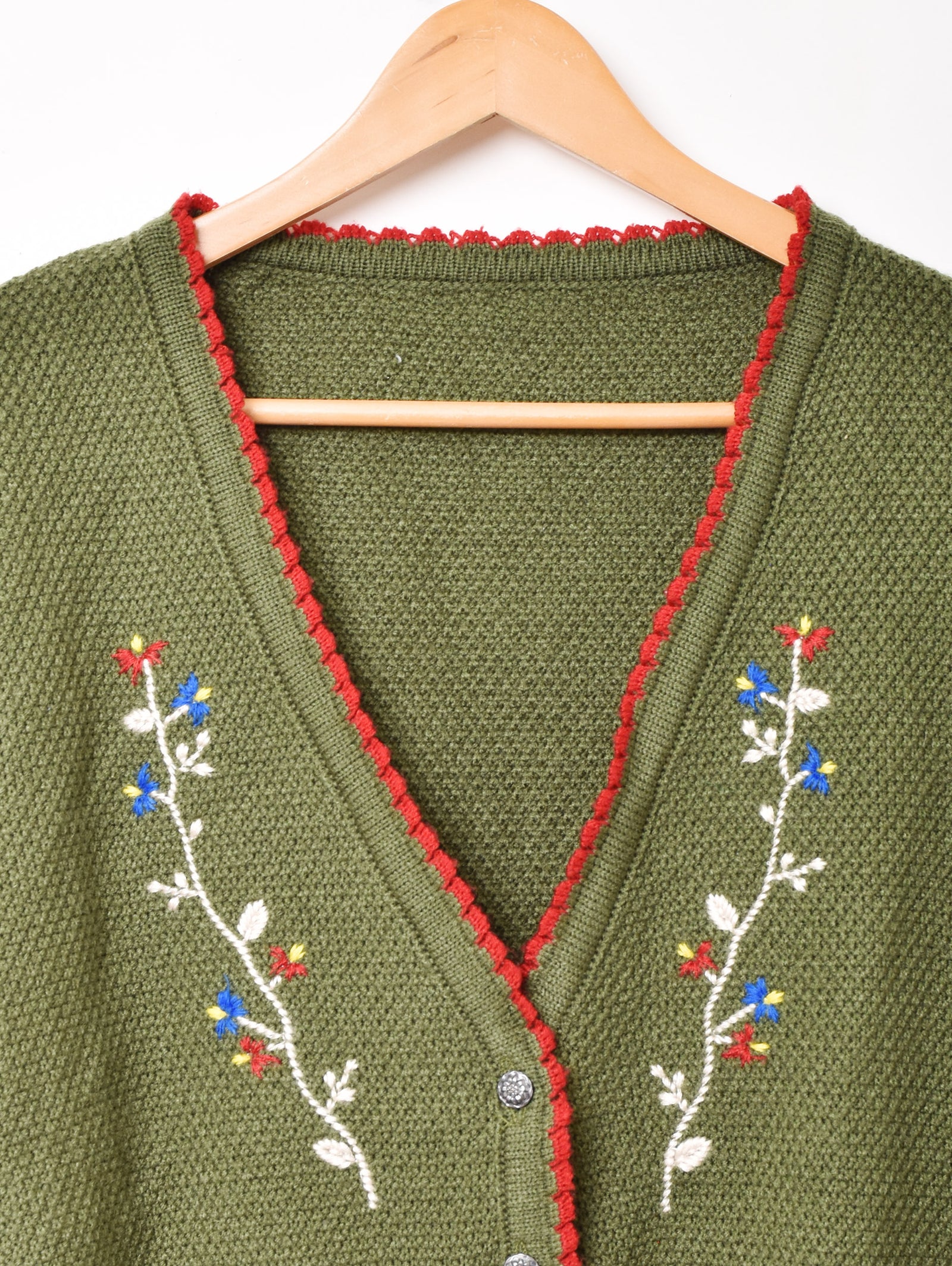 花刺繍 チロルカーディガン – 古着屋Top of the Hillのネット通販サイト